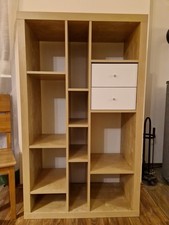 Kallax Regal Holzoptik, 88,5 x 39 x  149 cm, 2 Schubladen