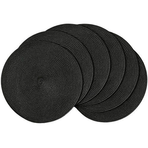 Tischset platzset rund schwarz - tischset,