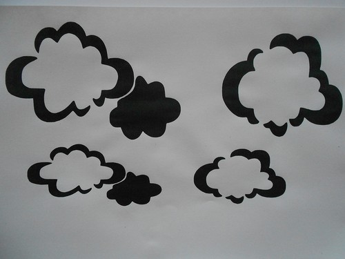 Stencil schablone wolken - stencil,