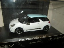 1:43 Norev Citroen DS 3 weiß/hellbaues Dach 2010 in VP