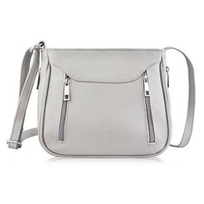 Graue Leder-Posttasche für