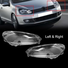 2x für VW Golf 6 MK6 09-12 Neu Scheinwerferglas Scheinwerfer Kla