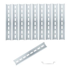 10x Hutschiene DIN Schiene 35 x 7 x 200 mm verzinkt Stahl Tragschiene gelocht