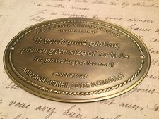 Seltenes Messingschild AC DC