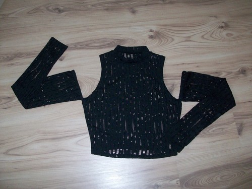 Schwarzes crop top separate - schwarzes,