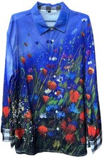  Herren Hemd Blumendruck