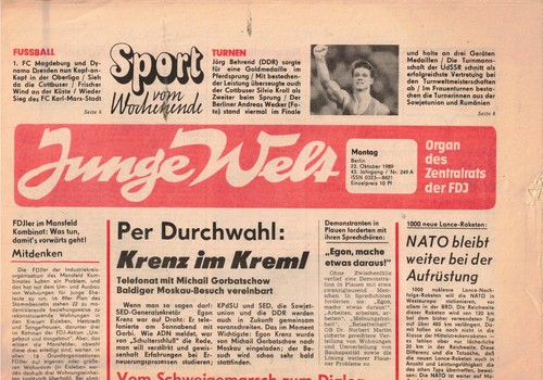 Ddr zeitung junge welt - zeitung,