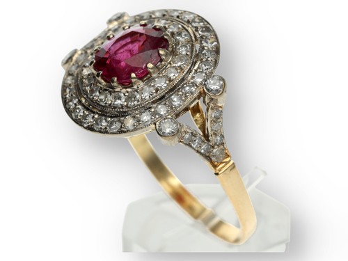 Rubin diamant ring damen - diamant,