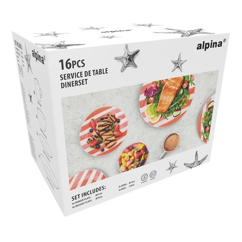 Alpina geschirr teilig - alpina, 16-teilig