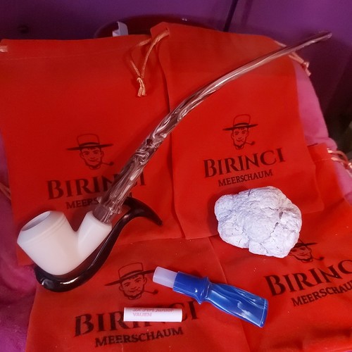 Block meerschaum pfeife - 1a,