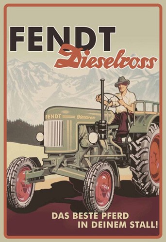 Holzschild fendt dieselross - holzschild,