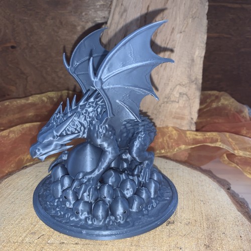 Drachen figur druck grau - 3d,