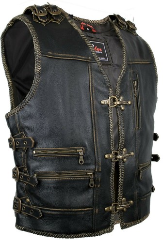 Vintage lederweste kutte - vintage,