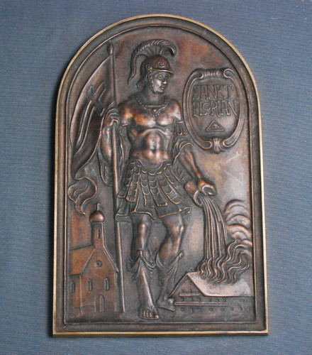Bronze platte wandtafel um - bronze,