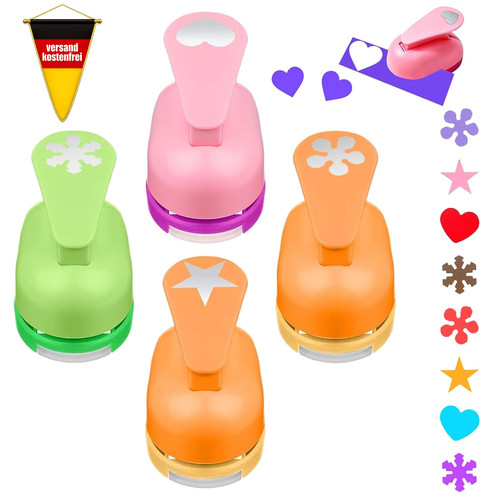 Papierstanzer set mit blumen - set,