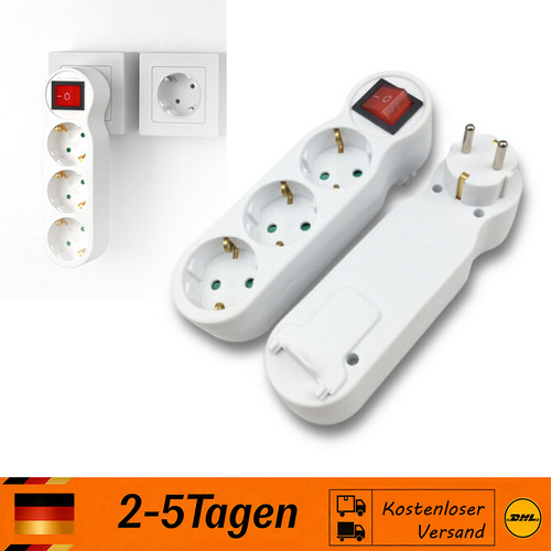 Dreifachstecker mit schalter - mit,