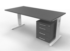 Schreibtisch 160x80x65 cm - schreibtisch, 160x80x65-85
