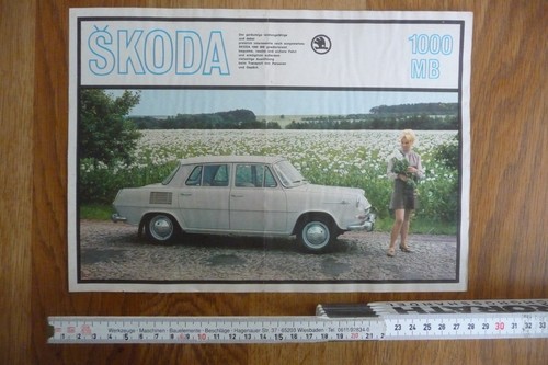 Original prospektblatt skoda - prospektblatt,
