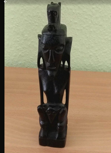 Makonde holzfigur aus kenia - holzfigur,