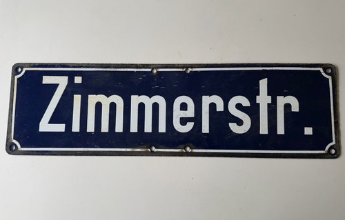 Alt straßenschild zimmerstr - alt,