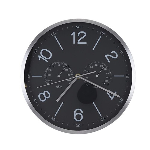 Wanduhr uhr 30cm farbe schwarz - 30cm,