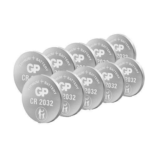 10x knopfzellen cr2032 - 10x, gp