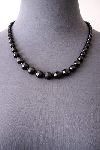 Vintage schwarze perlenkette - vintage,