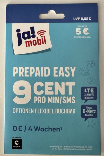 Mobil sim prepaid easy - ja!,