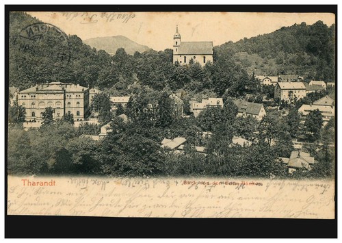 Tharandt blick von - ak, den