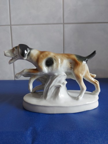 Alte porzellanfigur jagdhunde - alte,