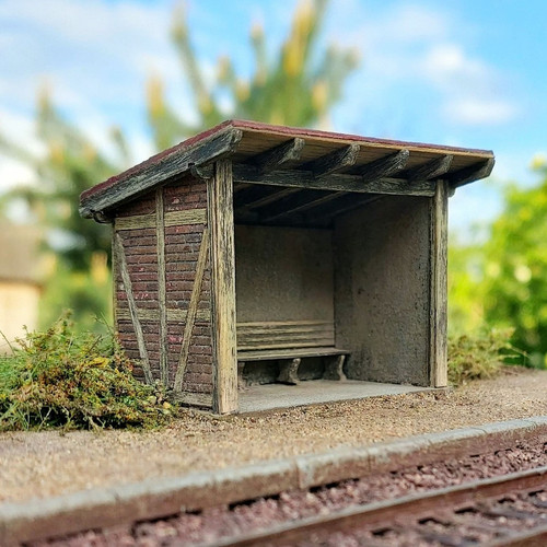 Fachwerk wartehäuschen - wartehäuschen, 1:87
