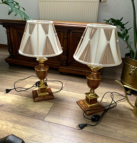 Tischlampe mit stoffschirm - tischlampe,