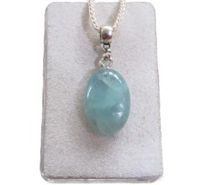 Aquamarin cabochon anhänger - aquamarin,