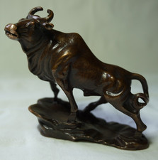 Bronze bullen figur vintage - bronze,