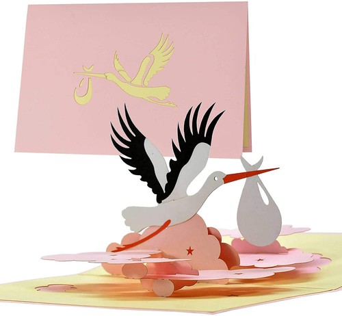 Pop klappkarte storch - pop,