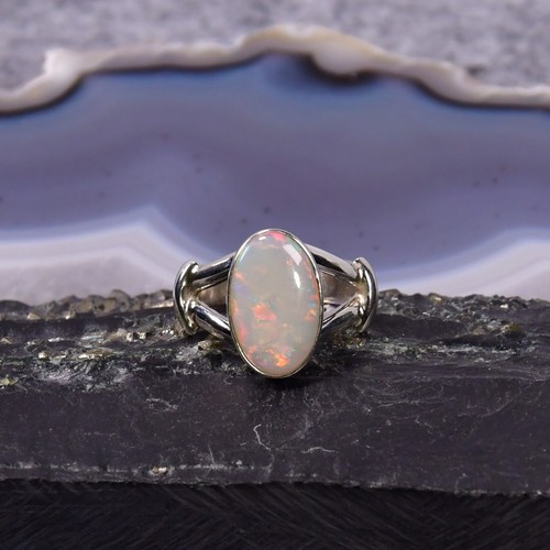 Edelopal ring 925er - ring,, silber