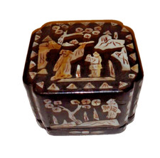 Antik China Lackdose mit