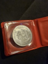 Münze Silber 10 Dollar Singapur China 1977 AG Drachen JUBILÄUM Schiff BOOT