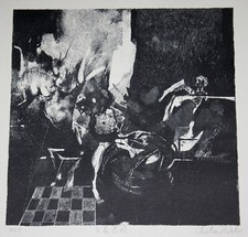 Christian Rickert ,signierte Lithographie 1967