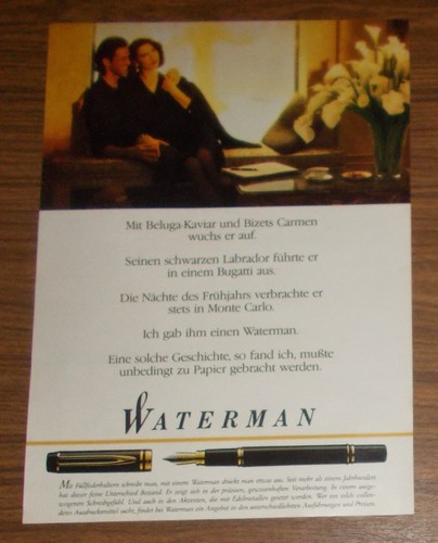 Seltene werbung waterman man - werbung,