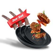 Bratpfannen Pfannenset Set 3er 22/26/30 cm alle Herdarten Induktion Antihaft