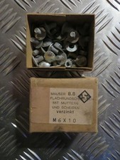Flachrundschrauben mit Muttern und Scheiben von Mauser, verzinkt, M 6x10