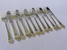 12 tlg. Besteck Robbe u. Berking Rosenmuster 150 Silber