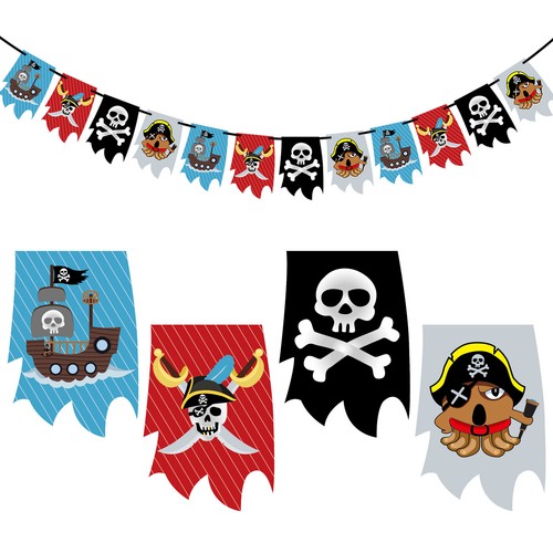 Piraten girlande banner - girlande,