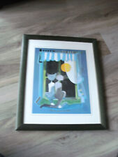 Rosina Wachtmeister, Bild mit Katzen, 27 x 33 cm, mit Rahmen, wunderschön