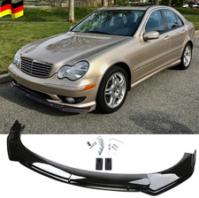 Für Mercedes C-Klasse W203 Spoilerschwert Frontspoiler Lippe Schwarz glänzend