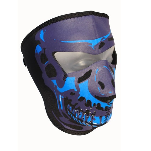 Biker blue chrom skull - biker,