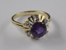 Ring blüte amethyst diamant - blüte,