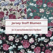 Jersey Stoff Blumen (Meterware