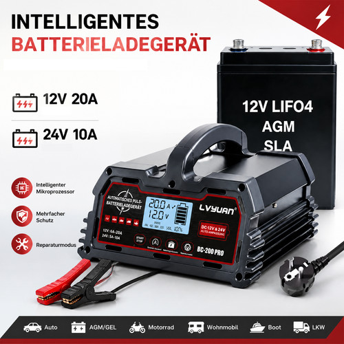 20a 12v 24v intelligentes - 20a,